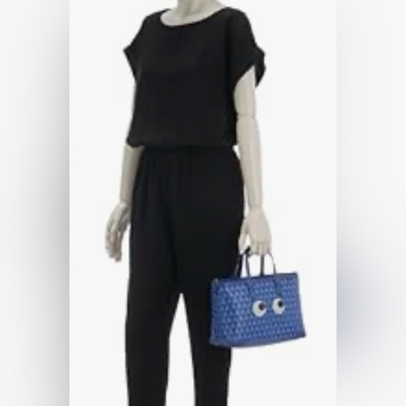 RARE Anya Hindmarch Blue Tote with Eye Motif - Picture 8 of 15
